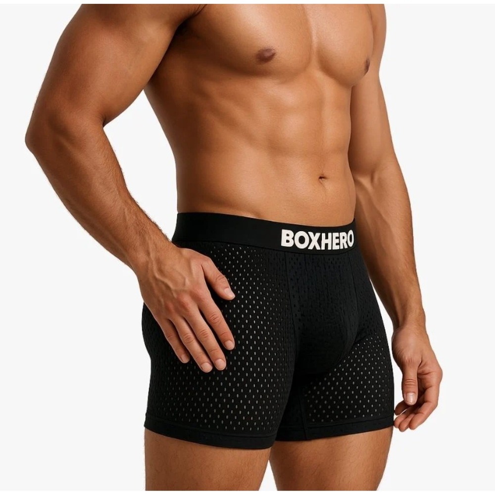 2-Box Hero Performance Boxer Briefs Bamboo Mesh Cooling Pouch‎ Blue Size 2XL